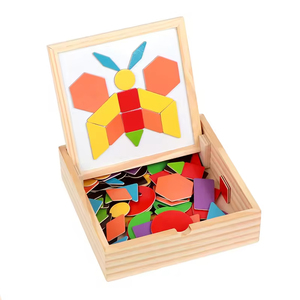 Puzzle Geometrico 3D Magnetico Educativo Montessori in Legno Fai-da-Te per Bambini dai 2 ai <span class=keywords><strong>7</strong></span> <span class=keywords><strong>Anni</strong></span> Gioco di Apprendimento - Product Image 3