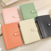 Carnet de notes portable personnalisable A7, couverture en cuir PU motif litchi, papier imprimé, reliure spirale, feuilles mobiles, cadeau