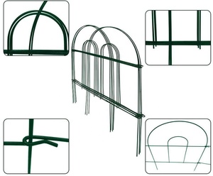 Single Rustproof Eco-Friendly Nature Lawn Edging Metal Garden <b>Fences</b> Wire Welded Iron Arch Shape Removable Decorative - Product Image 3