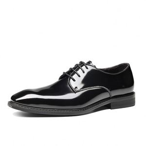 Chaussures en cuir Derby pour hommes, nouvelle collection, style rétro britannique, respirantes, décontractées, en cuir de vachette première couche, haute qualité, haut de gamme - Product Image 5
