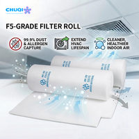 Filtre en rouleau F5 EU5 600G 560G en polyester avec colle solide pour cabine de peinture, filtre d'admission de plafond, diffusion uniforme de l'air