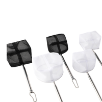 Aquarium circulaire de luxe d'intérieur, filet à crevettes 3D de haute qualité, filet à poissons extensible en acier inoxydable, petit outil de pêche