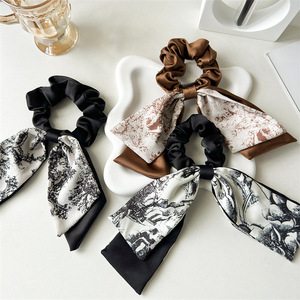 Gros nouveau style de tissu imprimé grands <span class=keywords><strong>cheveux</strong></span> chouchous colorés à la main vacances élastiques bandes de <span class=keywords><strong>cheveux</strong></span> pour les femmes - Product Image 2