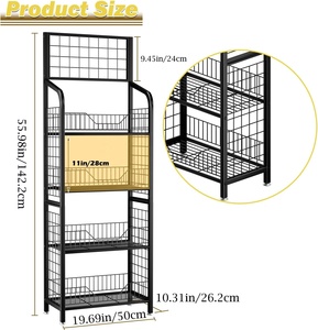 Cửa hàng tiện lợi hàng tạp hóa bán lẻ Snack kẹo khoai Tây Chip thực phẩm mềm uống nước giải khát chai nước trái cây kim loại lưới hiển thị đứng giá - Product Image 6
