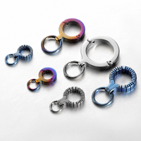 Mousqueton pivotant mini en alliage de titane robuste et étanche pour bagues de patte d'oiseau, cordes de vol, chaînes et accessoires de porte-clés