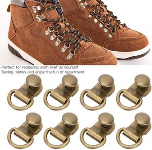 Crochets pour lacets de chaussures et bottes, œillets en D avec rivets, boucles en laiton pour sacs en cuir DIY - Product Image 4