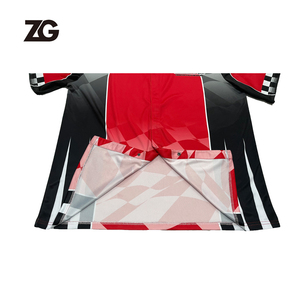 Nuevo diseño botón abajo camisa <span class=keywords><strong>de</strong></span> carreras sublimación transpirable secado rápido mangas cortas Motocross Jersey - Product Image 3