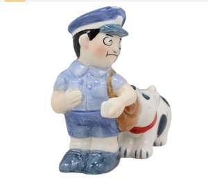 Cartero de cerámica con correo ladrón vagabundo perro Salero y pimentero juego de figuritas magnéticas 3,5 "alto Mostrador de cocina y comedor - Product Image 5