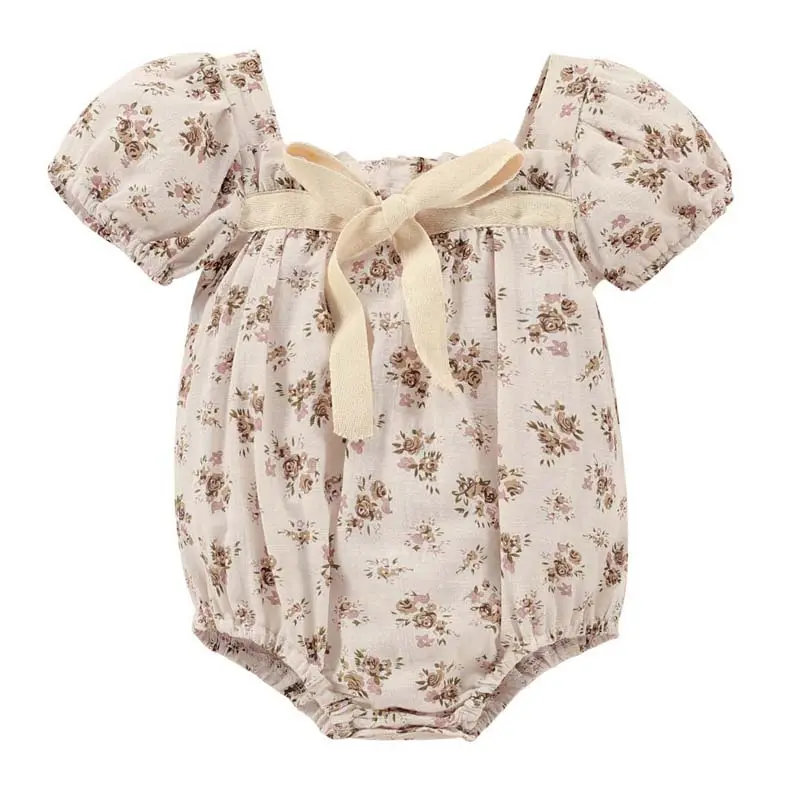 Geschenks ets Promotion Infant Soft 100% Baumwolle Kurzarm Baby Body Suit Stram pler SLBR-022