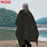 Couverture de camping chaude WOQI à capuche avec isolation 3M Thinsulate, poncho portable, ultraléger et compact