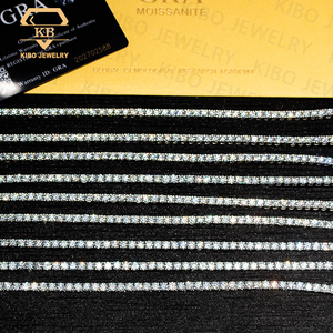 Cadena de tenis de plata de ley <span class=keywords><strong>Kibo</strong></span> Gems al por mayor, collar de cadena de tenis de moissanita D VVS de 3 mm para hombres y mujeres - Product Image 3