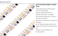 Bande LED numérique RGBW haute luminosité UCS2904, 72 LED, 12 pixels, DC24V, flexible, pour éclairage de projet, éclairage commercial