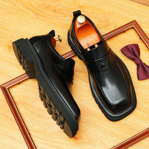 Chaussures en cuir pour hommes de haute qualité, faites à la main, style Oxford, pour affaires, mariage, automne, imperméables, avec lacets en cuir - Product Image 1