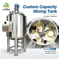 Cuve de mélange en acier inoxydable à double enveloppe de 200 L avec agitateur et système de chauffage/refroidissement pour la production alimentaire et de shampoings