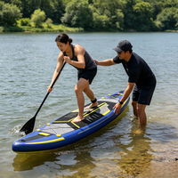 Planche de SUP gonflable portable et légère en matériau Drop Stitch, construction EVA/PVC, système à 3 ailerons - JADE pour le modèle 175 pour le lac