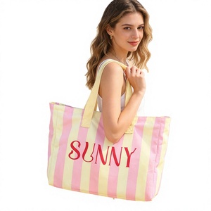 Nouveau sac fourre-tout en toile à longue poignée avec fermeture éclair, motif personnalisé, pour usage extérieur - Product Image 4