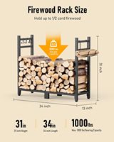 Support de rangement moderne en métal pour bûches de jardin, pour foyer extérieur et foyer de jardin