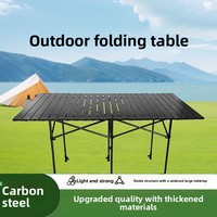 Barbecue portable en acier au carbone pour la vente ambulante, les pique-niques, le camping et l'usage domestique, avec grille pliable réglable en hauteur, mobilier d'extérieur