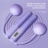 Corde à sauter sans fil intelligente avec compteur numérique, corde lestée réglable pour le fitness en intérieur et la combustion des graisses