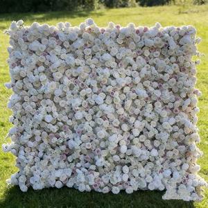 Panneau mural de fleurs artificielles 5D ultra-réaliste 8*9 pieds pour décoration intérieure, toile de fond florale – Grande Vente - Product Image 4