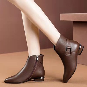 Bottes Xuanhui 2025 pour <span class=keywords><strong>Femme</strong></span>, Chaussures Confortables et Élégantes, Bottines à Talons avec Bout Pointu - Product Image 4