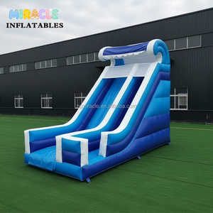 Castillo Inflable Comercial Azul y Blanco con Tobogán y Escalera de Escalada para <span class=keywords><strong>Alquiler</strong></span> en Eventos al Aire Libre - Product Image 4