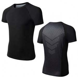 Factory Wholesale Men Fitness Quick Drying Men <b>Running</b> Men Compression Clothing <b>With</b> Short Sleeves YOGA - Product Image 3