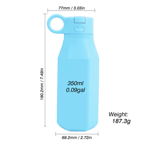 Bouteille d'eau en gros pour enfants, école, réutilisable, pliable, en silicone, sans BPA - Product Image 6