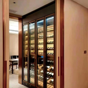 Gabinetes de vino de acero inoxidable personalizados de fábrica, vitrinas de acero inoxidable de alta gama para restaurantes - Product Image 3