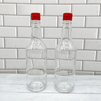 Bouteilles en verre de 500 ml avec bouchon verseur à clapet pour la sauce soja, le vinaigre et le vin de riz, assaisonnements culinaires