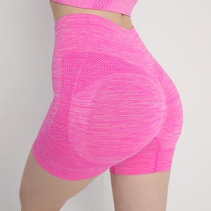 Pantalons de yoga taille haute pour femmes, séchage rapide, respirant, écologique, cordon de serrage, shorts de sport sans couture, manches trois quarts, fitness - Product Image 3