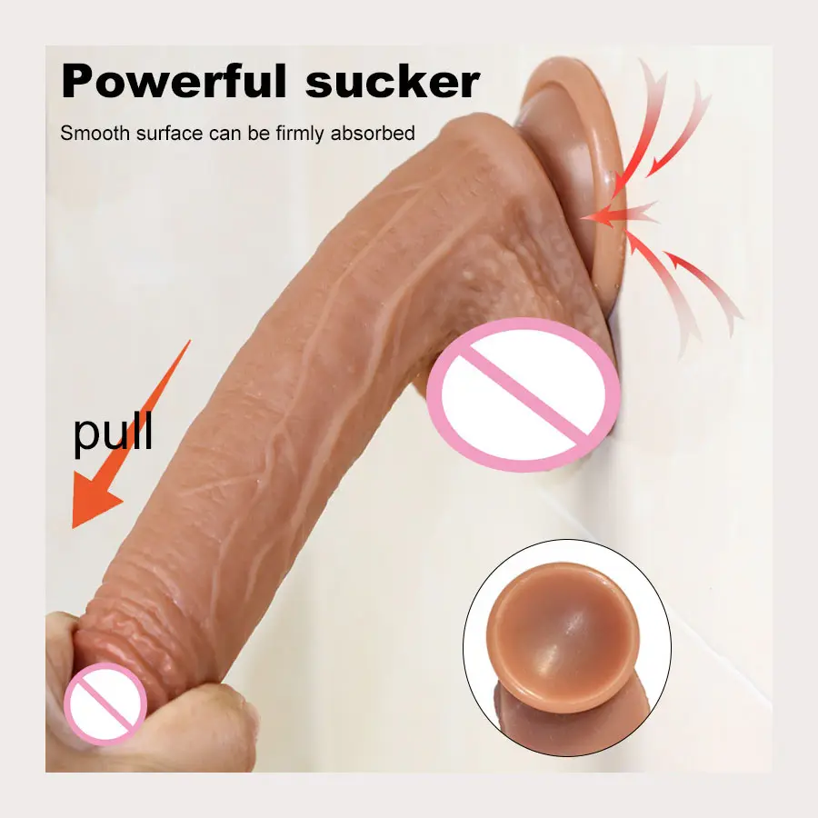 High Quality Female Penis Sex Toys Artificial Soft Silicone Penis Vibrator For Women Female Masturbator