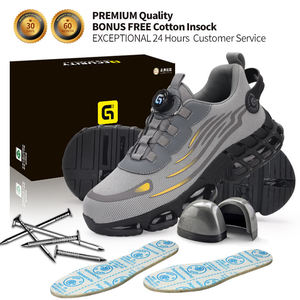 GUYISA <span class=keywords><strong>Scarpe</strong></span> <span class=keywords><strong>da</strong></span> <span class=keywords><strong>Lavoro</strong></span> <span class=keywords><strong>da</strong></span> Uomo Sneakers Grigie <span class=keywords><strong>da</strong></span> Cantiere con Punta in Acciaio <span class=keywords><strong>Scarpe</strong></span> Antinfortunistiche Anti-schiacciamento - Product Image 4