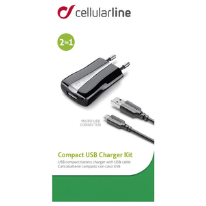 Cargador MicroUSB, KIT DE CARGADOR USB Tipo-A Compacto Negro ACHUSBKITMICROUSB2 - Product Image 3