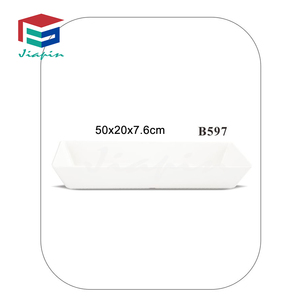 Nhà Hàng Khách Sạn Buffet Khay Nhựa Thực Phẩm Phục Vụ Lớn Các Món Ăn Kích Thước Khác Nhau Trắng <span class=keywords><strong>Melamine</strong></span> <span class=keywords><strong>Deep</strong></span> Display Plate - Product Image 5