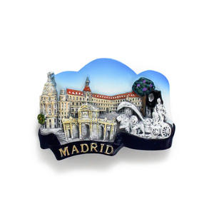 แม่เหล็กติดตู้เย็นสามมิติเรซินแมดริดของที่ระลึกนักท่องเที่ยว3D แบบข้ามพรมแดนแบบปรับแต่งได้ - Product Image 3