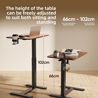 Table d'appoint relevable à angle réglable, table pneumatique, petite table à thé, bureau pour ordinateur portable en bois