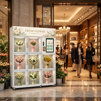 Máquina Expendedora de Flores para Exteriores, 24/7, Resistente a la Intemperie, Refrigerada, Quiosco Automático de Venta de Flores Frescas con Control Climático