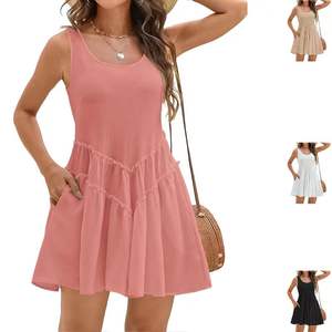 Nuevo Vestido Casual Elegante de Playa con Protección Solar, Cuello en U, Bolsillos de Encaje en Forma de V - Product Image 1