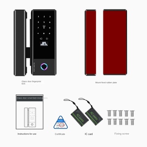 Ttlock Ble App Phone Unlock <strong>Smart</strong> Glass Door Lock Electric Fingerprint <strong>Code</strong> Glass Door Lock <strong>Key</strong> Card Safe Glass Lock Door - Product Image 2