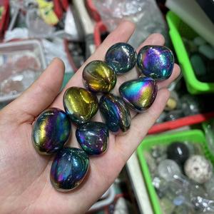 Tinh Thần tự nhiên tinh thể Thiên Thần Aura Titan mạ điện rõ ràng thạch anh giảm đá quý trang trí cho vườn Fengshui - Product Image 4