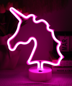 Lampe de table LED néon sur pied avec interrupteur intégré <span class=keywords><strong>pour</strong></span> lecture au chevet, bureau, bases circulaires – Vente directe usine - Product Image 4