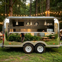 Camions de restauration multifonctionnels certifiés DOT en acier inoxydable pour usage agricole, remorques à barre de traction, chariots à hot-dogs