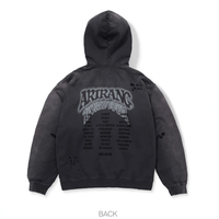 Sweat-shirt à capuche zippé délavé rétro Kpop Jimin Jungkook V World Tour J-Hope RM Jin Suga Décontracté Unisexe Voyage Danse Streetwear