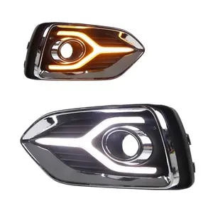 Luces LED de circulación diurna DRL, luces antiniebla para Hyundai Solaris Accent verna 2017 2018 2019 2020