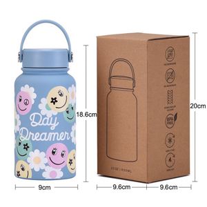 Best-selling 304 Stainless Steel Insulated Water <b>Bottle</b> UV Printed Pattern Lid with Portable Outdoor Portable Water <b>Bottle</b> - Product Image 3