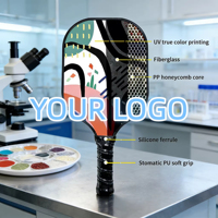 Raket Pickleball Fiberglass Disetujui USAPA & Tahan Lama Pilihan Logo Kustom Penggunaan Luar/Dalam Ruangan Pelatihan Grosir
