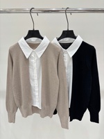Cardigan en laine de haute qualité pour femme, à manches longues, col à revers, boutonnage simple, idéal pour le printemps, l'automne et l'hiver, style décontracté et tendance