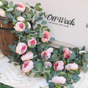 Vigne décorative de simulation de fleurs de printemps pour mariage, en PVC souple, modèle <span class=keywords><strong>0365</strong></span> - Product Image 3