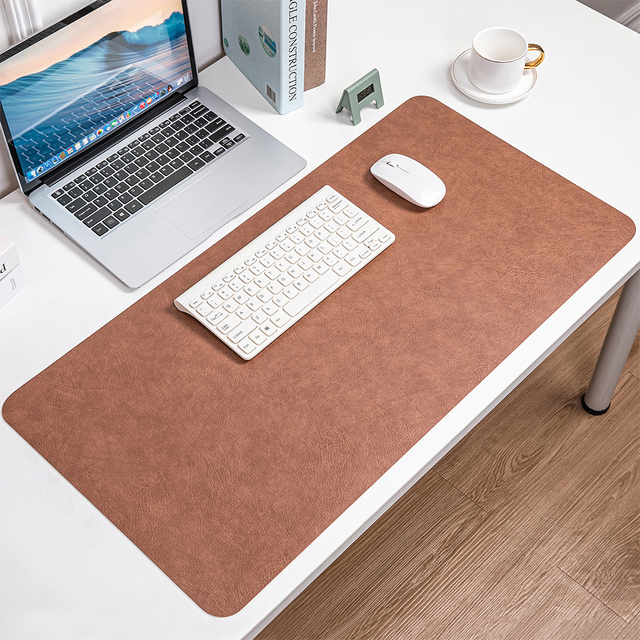 Custom Anti slip Leather Laptop Mouse Mat Oversize Office Desktop Computer Protector Desk Mat Pad